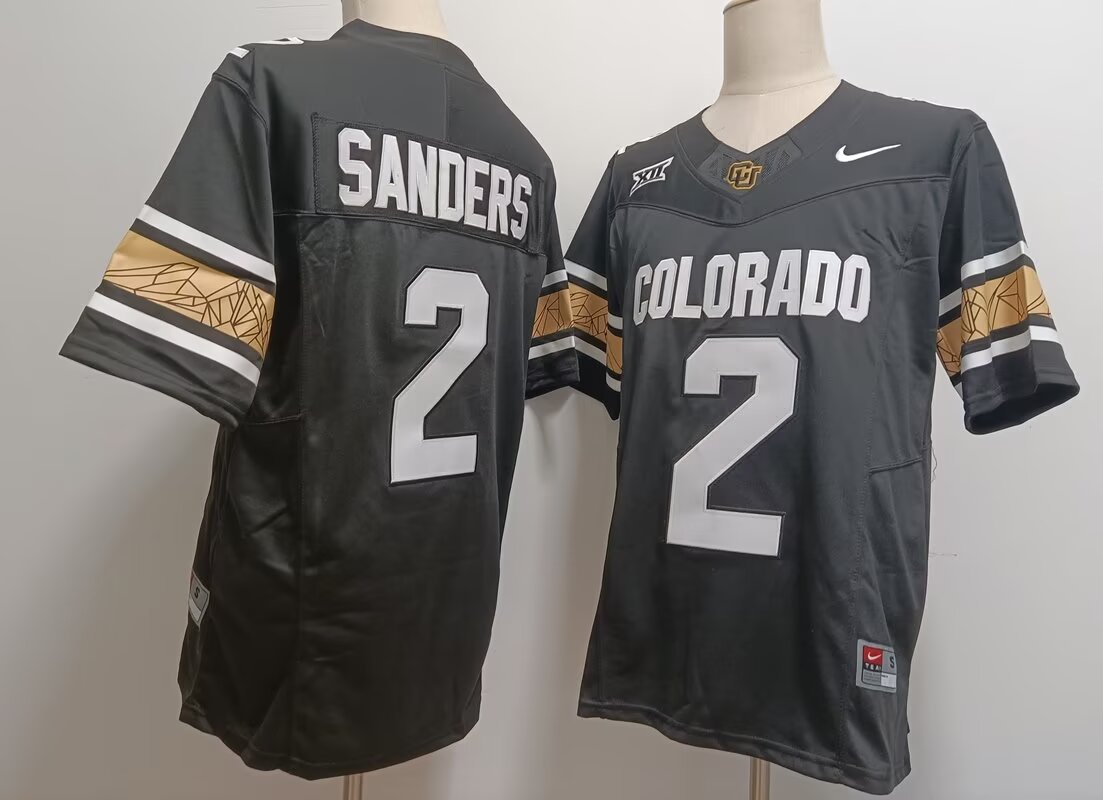 Men Colorado Buffaloes #2 Shedeur Sanders black 2024 Nike NCAA jersey->customized ncaa jersey->Custom Jersey